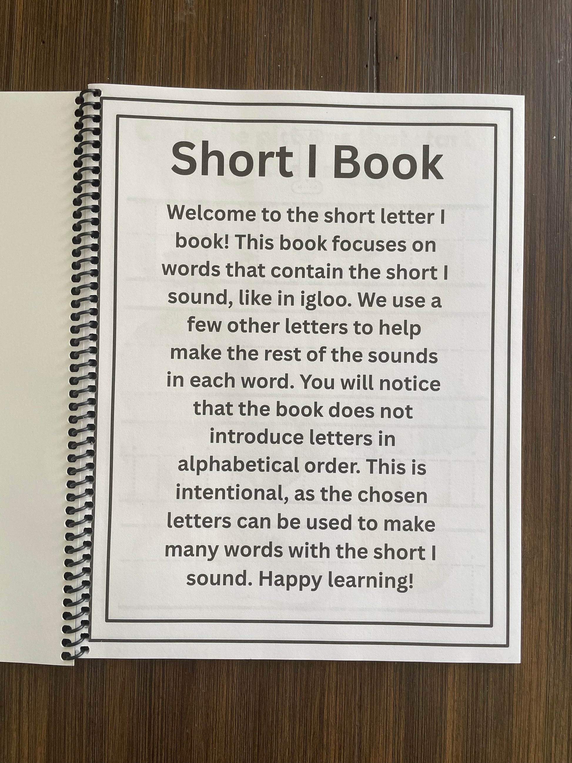 Short I Book
