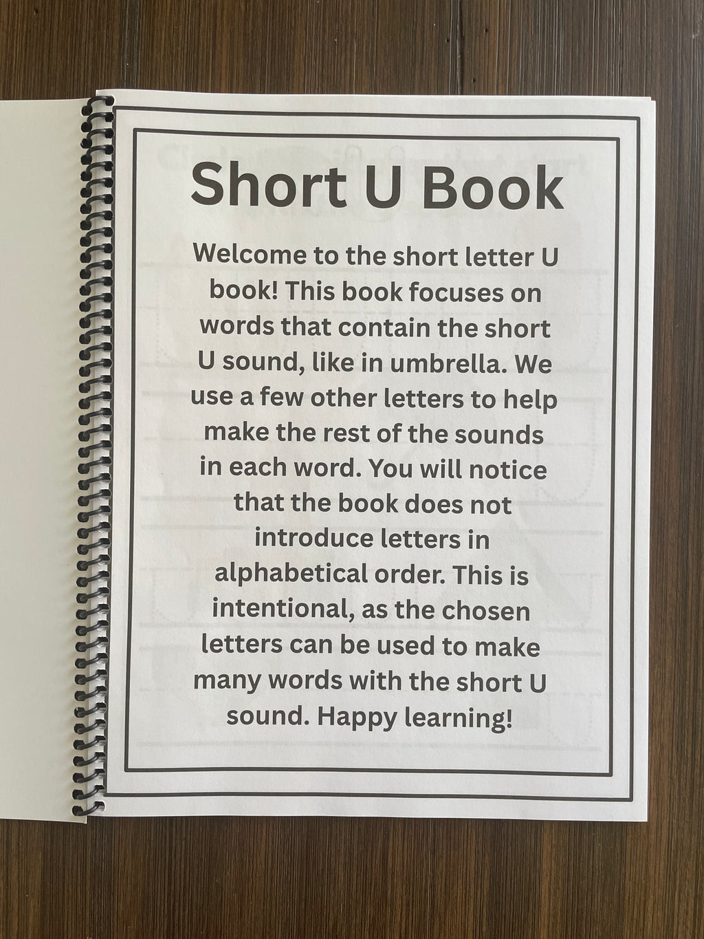 Short U Book
