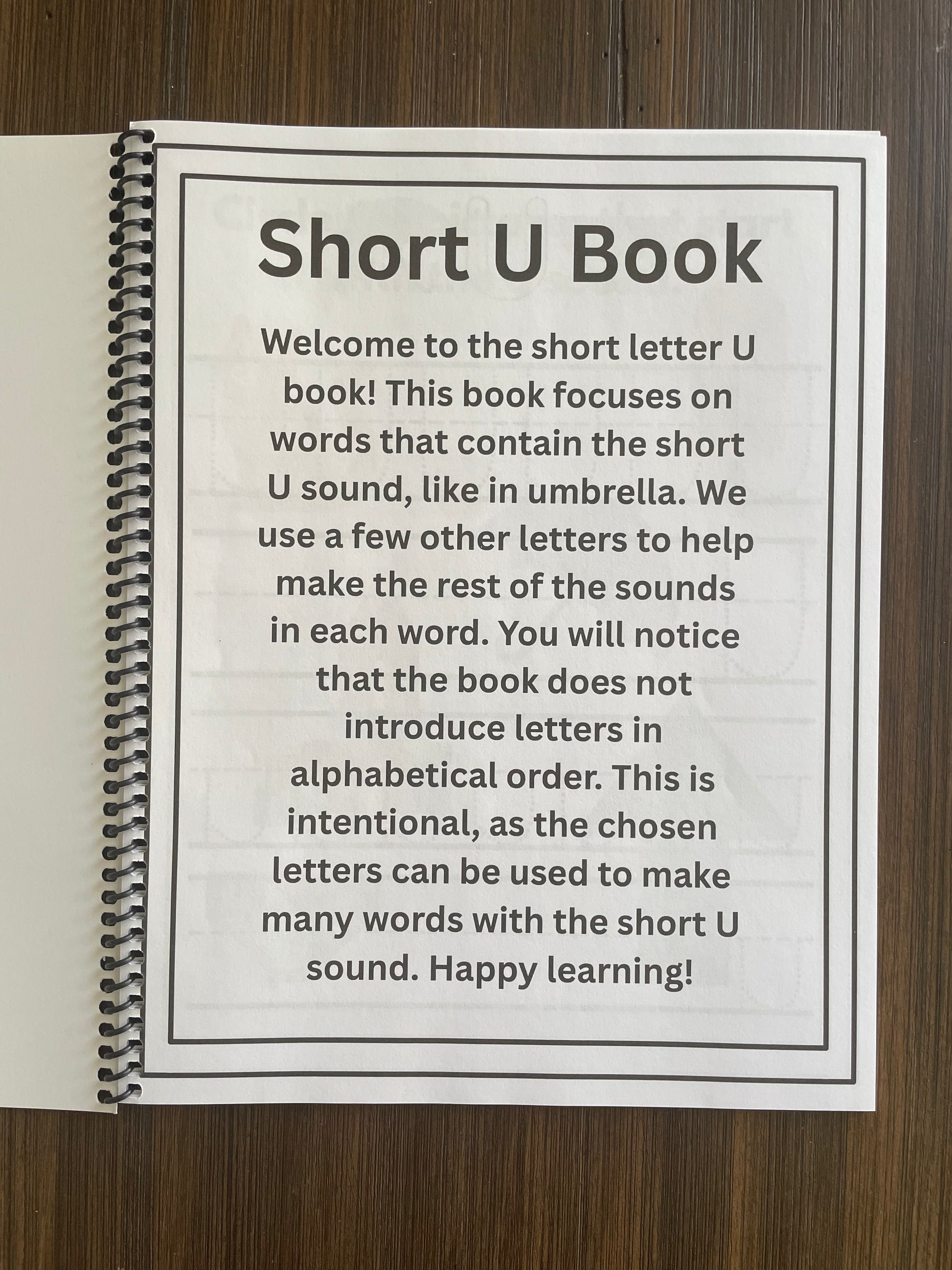 Short U Book