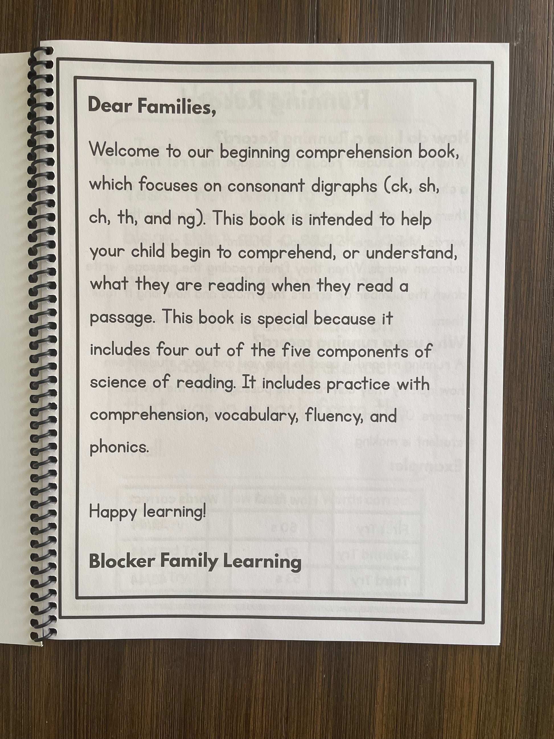 Comprehension: Consonant Diagraphs