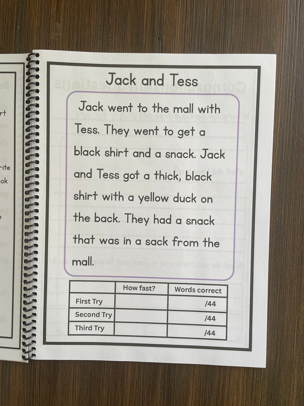 Comprehension: Consonant Diagraphs