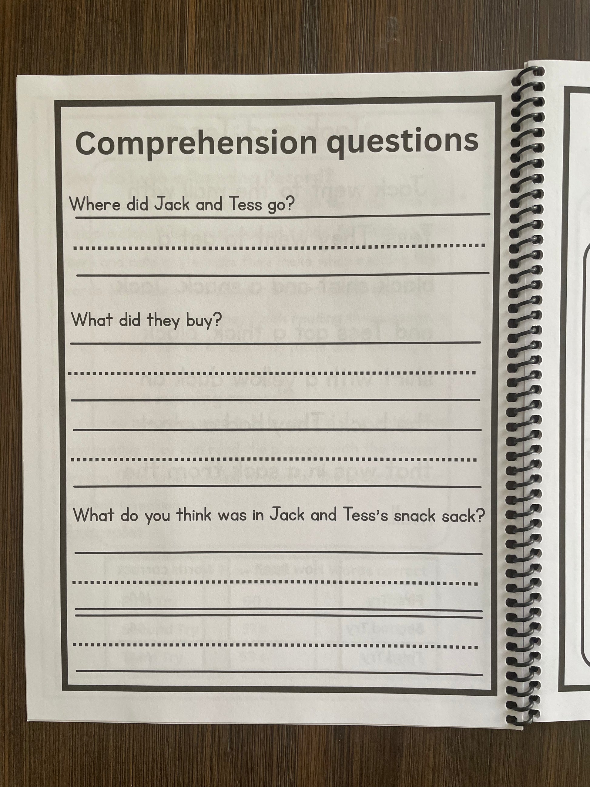 Comprehension: Consonant Diagraphs